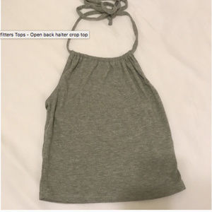 BDG Open back halter crop top